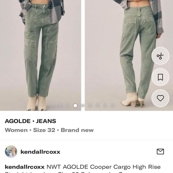 Agolde Cooper Cargo Pants size 28. Perfect condition. - Picture 8 of 8